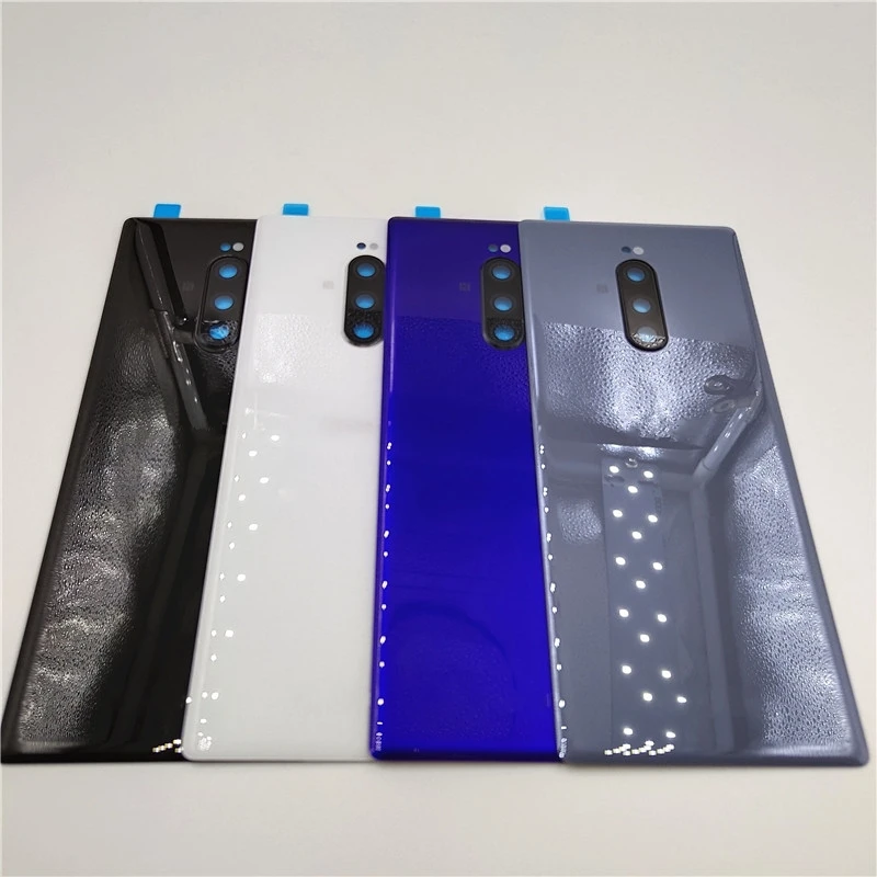 Оригинальная Крышка батарейного отсека для Sony Xperia 1 XZ4 J8110 J8170 J9110 стеклянный корпус батарейного отсека задняя крышка корпус с объективом камеры