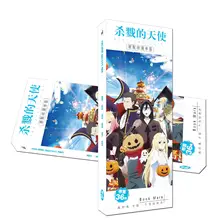 36 шт./компл. аниме ангелы смерти Бумага Закладка для книги канцелярские принадлежности закладки книжные держатели открытка