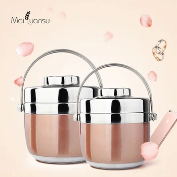 

Maiyuansu Japanese Thermal Lunch Box For Kids Picnic Camping Portable Stainless Steel Bento Box Fruits Food Container Storage
