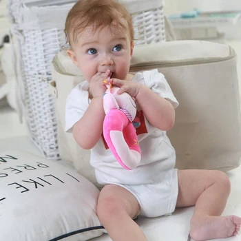 

Infant Baby Toys Cute Animal Plush Hand Bells Baby Music Rattle for Kid Toys for Newborn Safety Seat Stroller Educational Toys