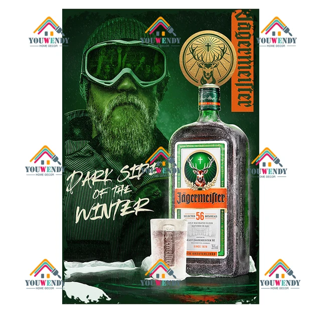 Jagermeister Liqueur Vintage Metal Plaque Retro Alcohol Tin Signs Yege Holy Deer Wine Metal Plate Pub Bar Man Cave Wall Decor 5223