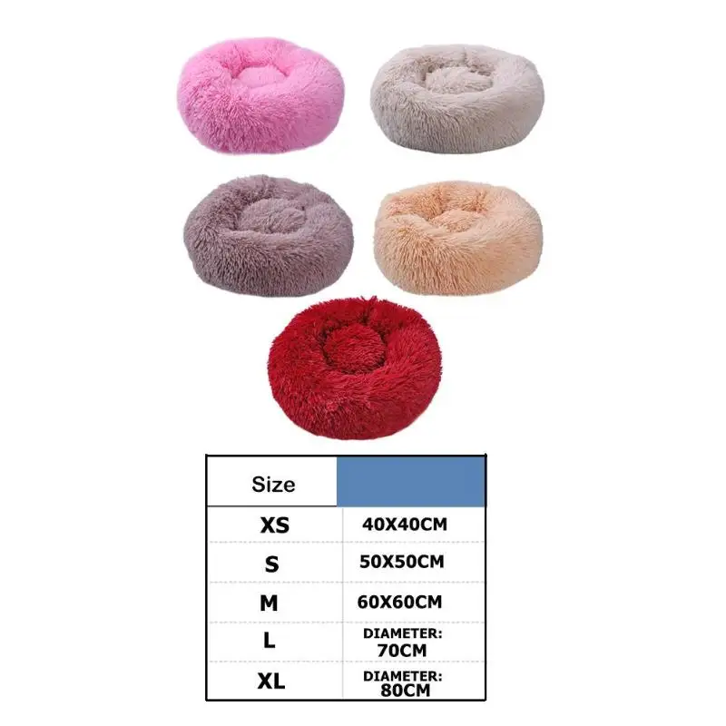 Orthopedic Dog Bed Comfortable Donut Cuddler Round Dog Bed Ultra Soft Washable Dog and Cat Cushion Bed Cama Para Cachorro