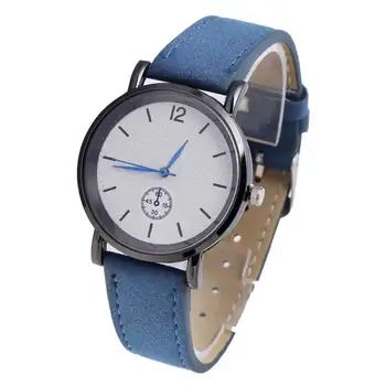 

Top Luxury Brand Fashion Simple Faux Leather StrapMen Women Round Case Quartz Analog WristWatch Gift couple watcherkek kol saati