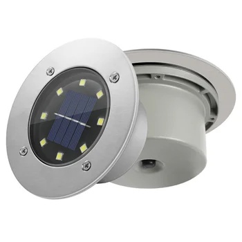

1 Pc Solar Buried Lamp 8 LEDs Heat-resistant Lawn Lamp Ground Light Solar Charging Lamp for Yard