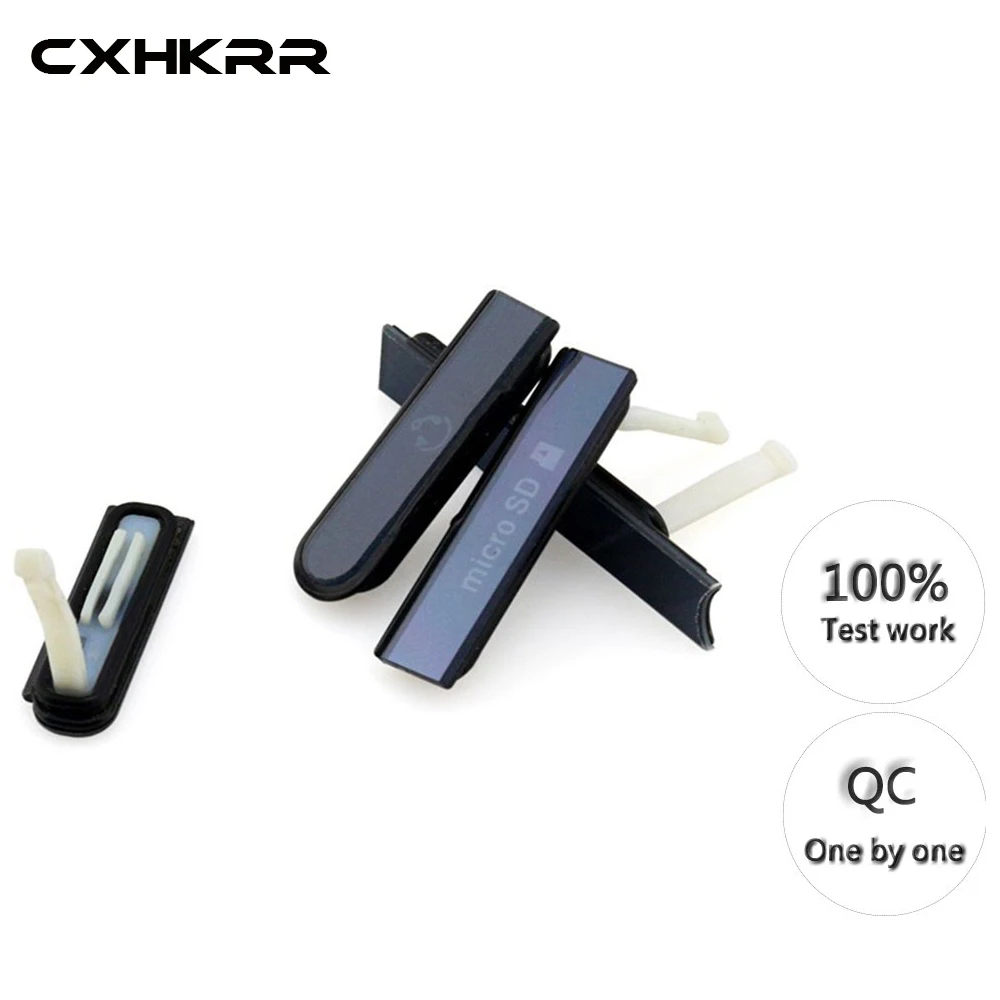 

100% New SD Card Cap + HDMI Port Cap + USB Port Cap Cover + Earphone Jack Dust Plug Dust Cover For Sony Xperia Z C6603 L36h