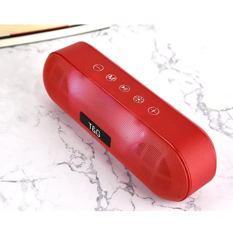 LED Pill Mini Bluetooth Speaker Portable Wireless Speaker FM Radio Sound System 3D Stereo Music Surround Support TF AUX USB