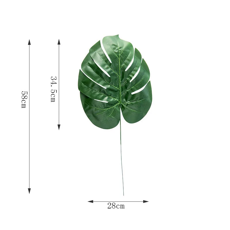 Цельные пластиковые искусственные растения monstera, тропические листья пальмы, украшения для дома и сада, аксессуары для фотосъемки - Цвет: Te Da Hao Juan Bu
