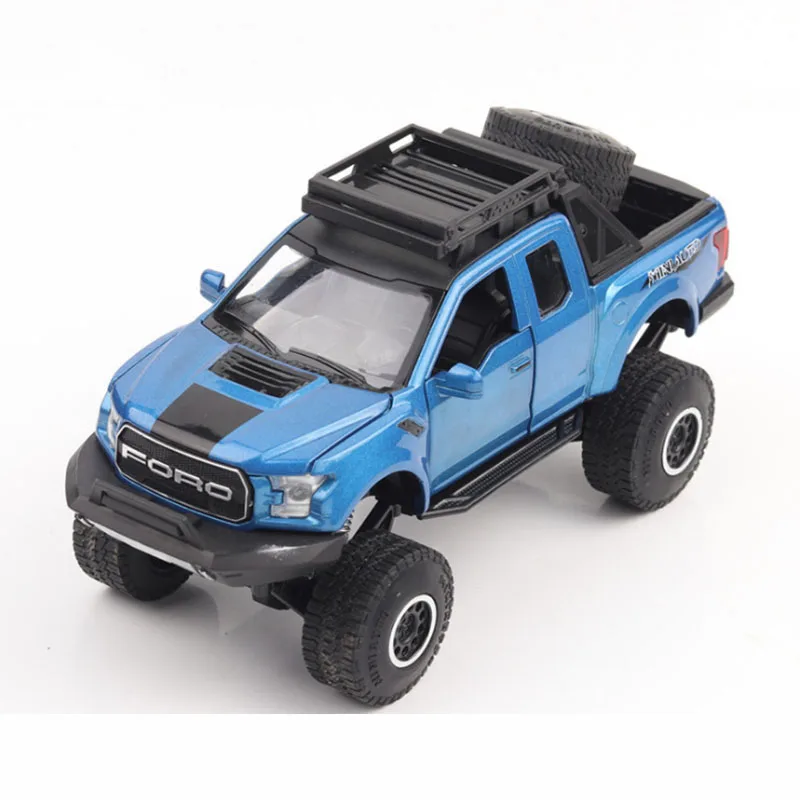 1:32 Высокая Имитация Bigfoot raptor F150 пикап модифицированная версия литья под давлением металлические игрушечные машинки модель для детей музыкальные подарки