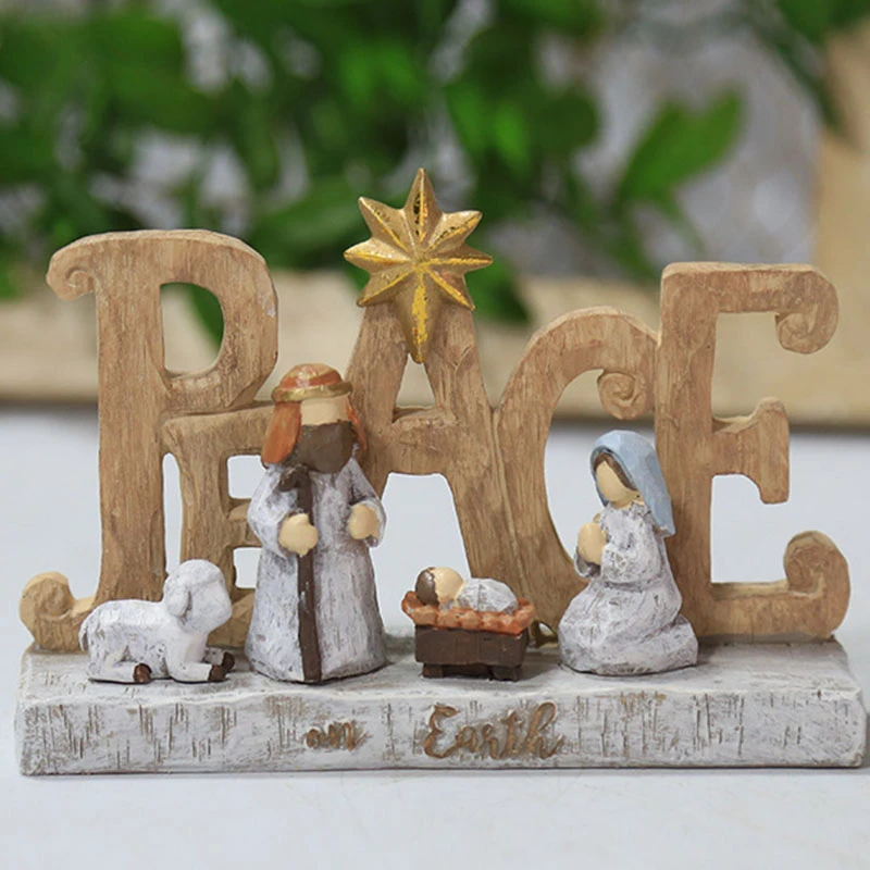 Natividade cena estátua do bebê jesus natal berço estatuetas miniaturas  ornamento paz carta resina artesanato igreja presente decoração de  casa|Enfeites p/ árvore de Natal| - AliExpress