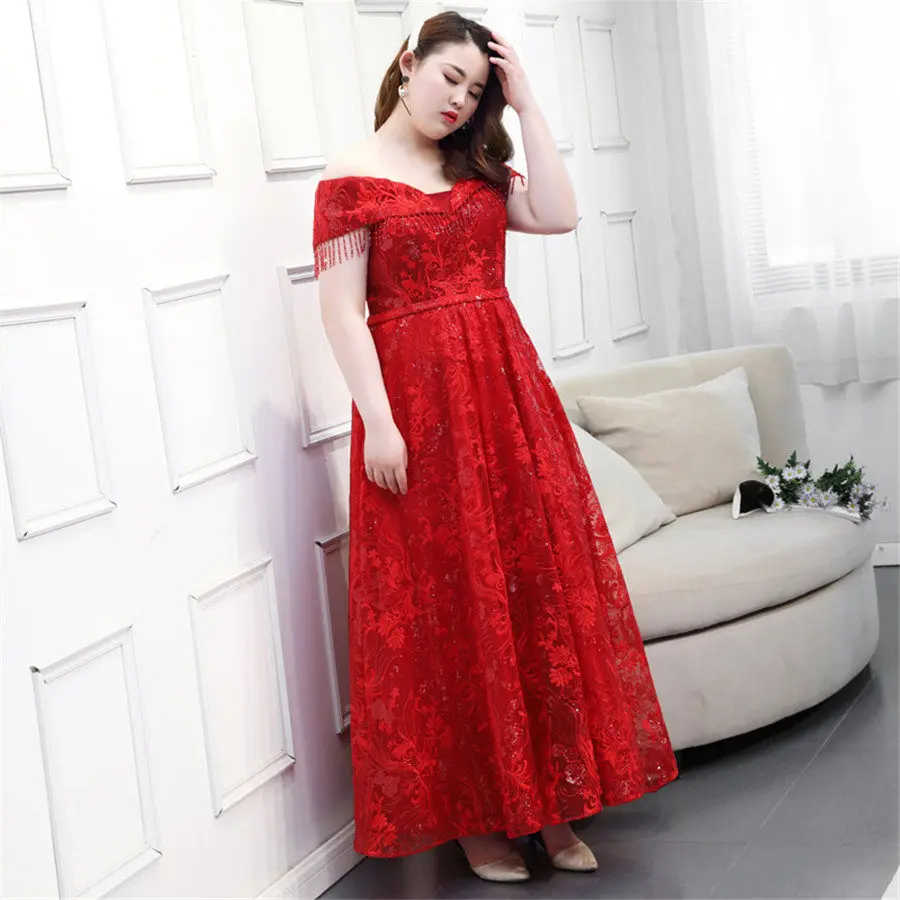 Tassel вечерние платья с открытыми плечами Robe De Soiree T546 размера плюс женские вечерние платья с блестками вечерние платья с вырезом лодочкой