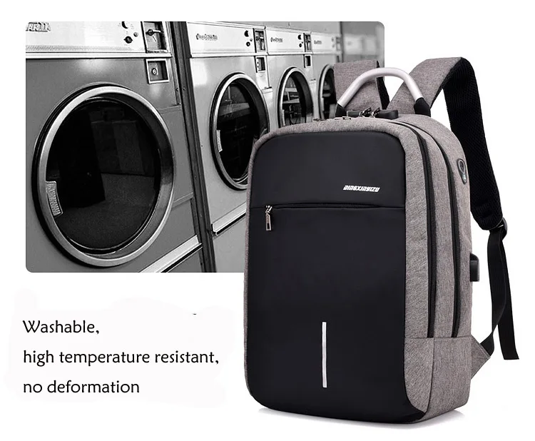 UOSC Men Multifunction Anti Theft Backpack New USB Charging Backpacks Waterproof Schoolbag Business Travel Bags
