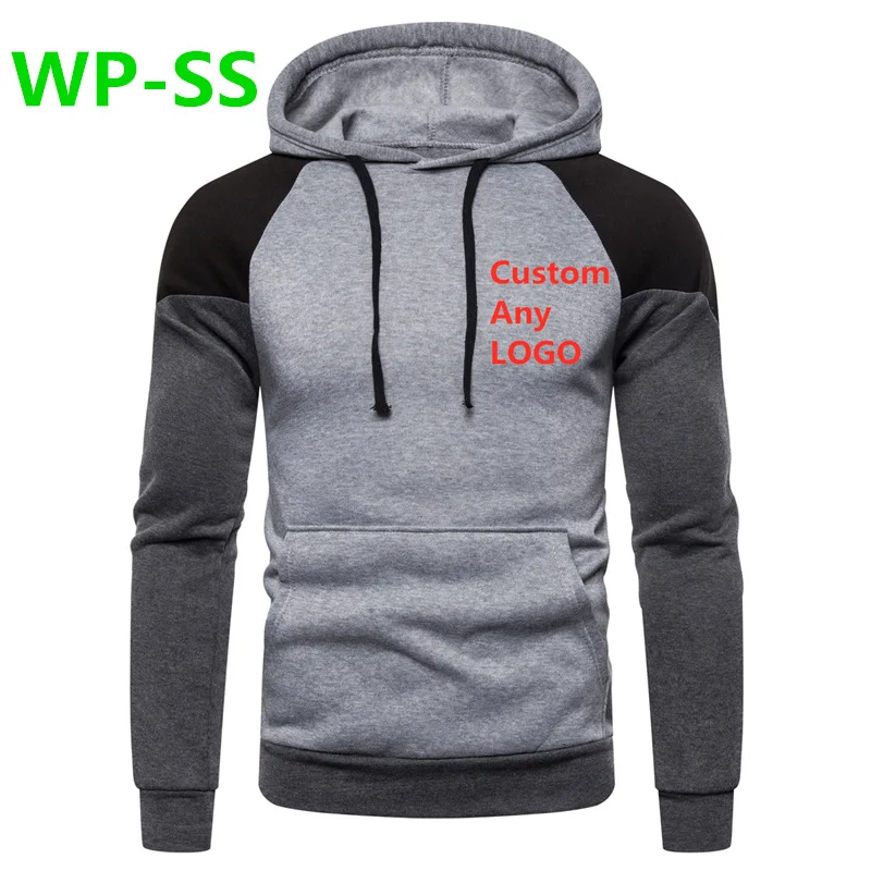 WP-SS Avantgarde настроить любой логотип с капюшоном печати лоскутное для мужчин утепленная одежда зимние толстовки для мужчин Уличная одежда