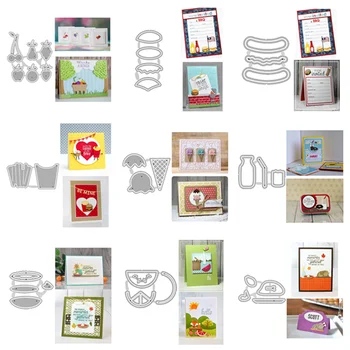 

New 2020 Metal Cutting Dies and Scrapbooking For Paper Making Food Series Hamburger Embossing Frame Card Craft No Stamps