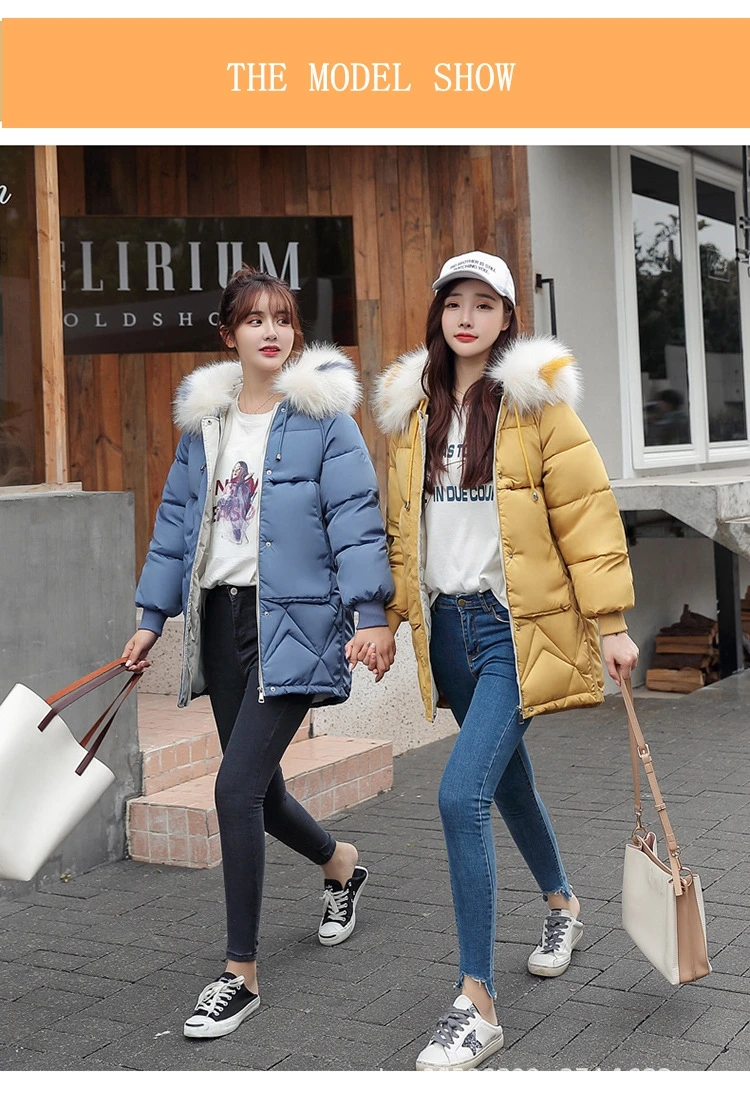 Bestie женский короткий перо хлопок платье зима корейский стиль свободный жакет утолщение удобный теплый чистый цвет пальто