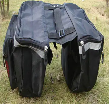 

black Bicycle packages cycling packages bicycle equipment accessories mountain bike waterproof rear rack bag