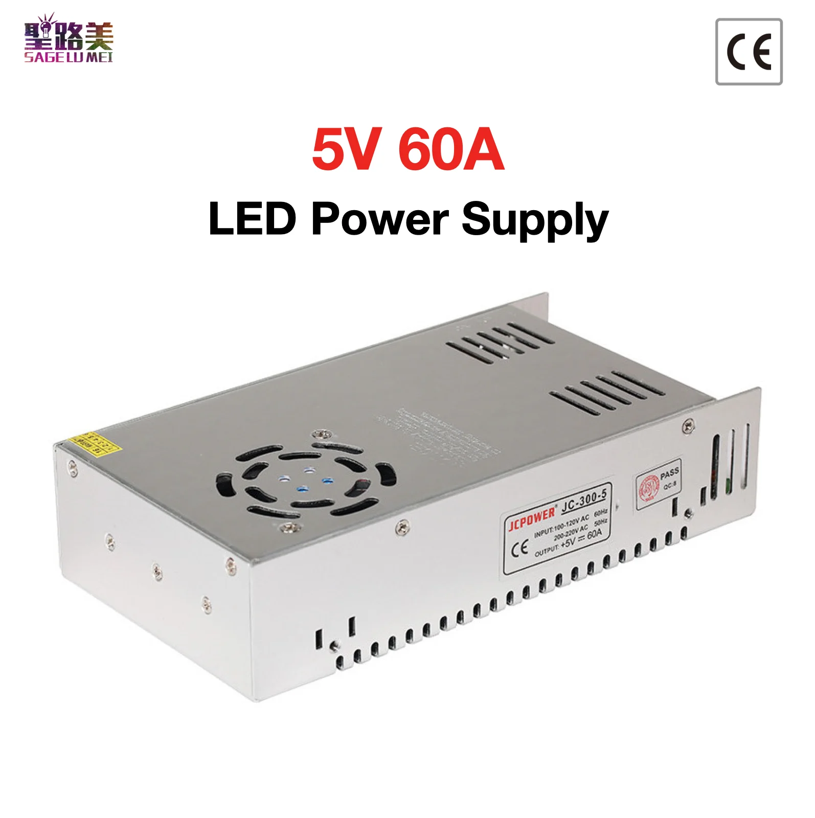 

5V 60A LED Power Supply Lighting Transformer Output DC 5V 60A 300W Switch for WS2812B WS2801 APA102 8806 LED Strip
