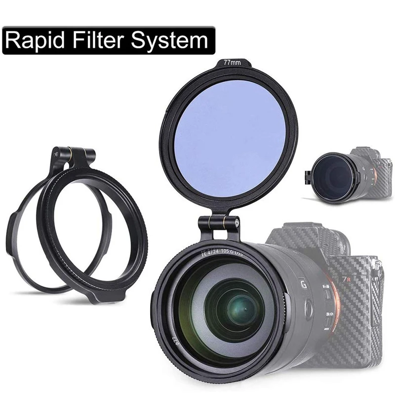 Description Picture 5 of itemUURig RFS ND Filter Rapid Filter System DSLR Camera Accessory Quick Switch Bracket for 58/67/72/77/82mm DSLR Lens Adapter Flip