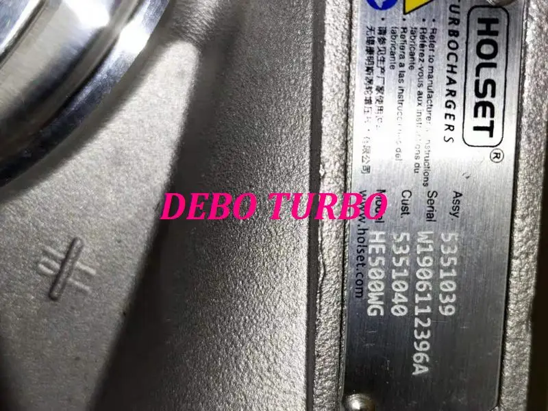 Подлинный Турбокомпрессор HOLSET HE500WG 5351039 5351040 для Shantui SD22 earthmover Chongqing CUMMINS QSNT855 QSN14 14L