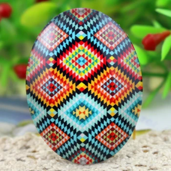 

New Fashion 2pcs 30x40mm Mosaic Handmade Photo Glass Cabochons
