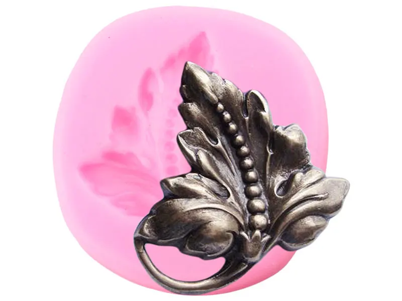Leaves Silicone Molds Scroll Leaf Cupcake Topper Fondant Cake Decorating Tools Polymer Clay Jewelry Mold Candy Chocolate Moulds