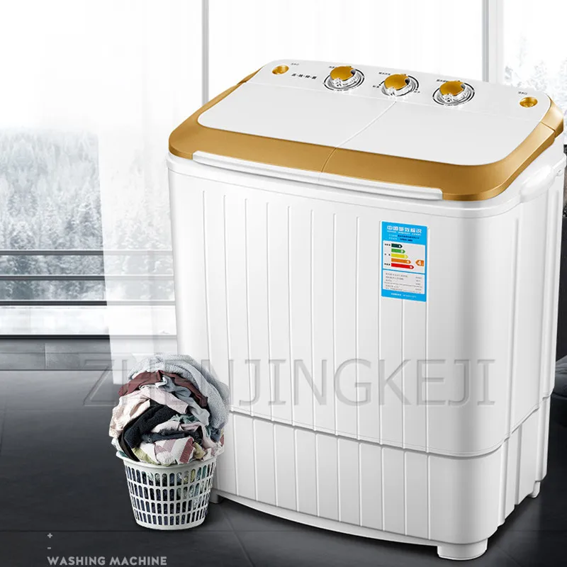

5KG Small Mini Washing Machine Home Double Barrel Semi-automatic Portable With Dehydration Spin Dry Washer Household Appliances