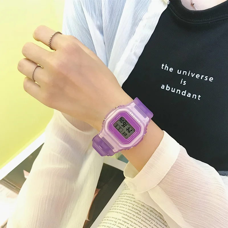 

2020 New Girl Electronic Watch Waterproof Multi-Function 30M Waterproof Clock LED Digital Outdoor Sport Kids Alarm Date Watch