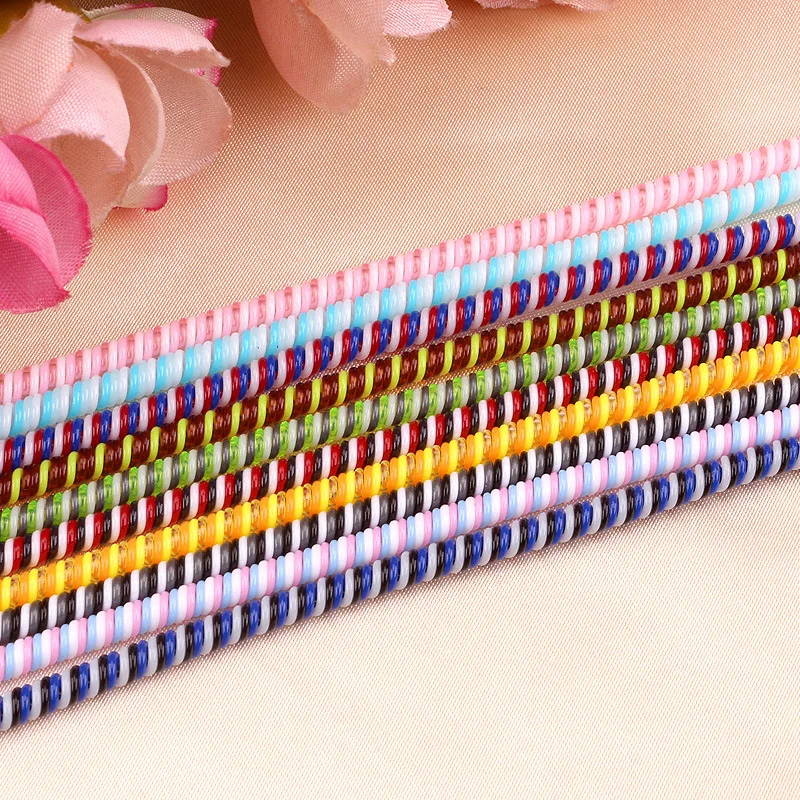 

1.5M Mix Color phone Wire Cord Rope Protector Charging Cable Bobbin Winder Data Line earphone Cover Suit Spring Sleeve twine