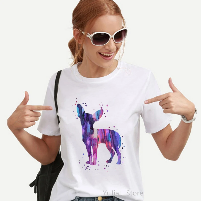 Watercolor Leopard Chihuahua T-shirt 9