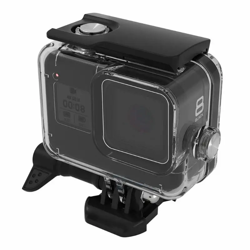 60 м подводный водонепроницаемый чехол для GoPro Hero 8 Защитный чехол Корпус черный объектив камеры 60 м Дайвинг аксессуары для плавания