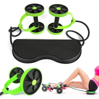 

Multi-Function AB Wheels Roller Stretch Elastic Abdominal Resistance Pull Rope Tool Roller For Abdominal Muscle Trainer Exercise