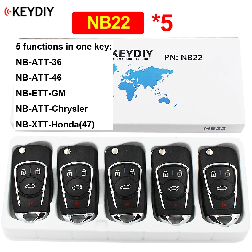5 шт./лот NB22 мульти-функциональный 3+ 1/4 кнопки дистанционный ключ NB22-3+ 1 для KD900 KD900+ URG200 KD-X2 все функции, указанные в чипы в одним нажатием кнопки