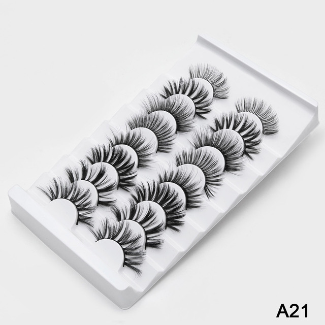 3D Faux Mink Lashes Natural False Eyelashes Dramatic Volume Fake Lashes Makeup Eyelash Extension Silk Eyelashes