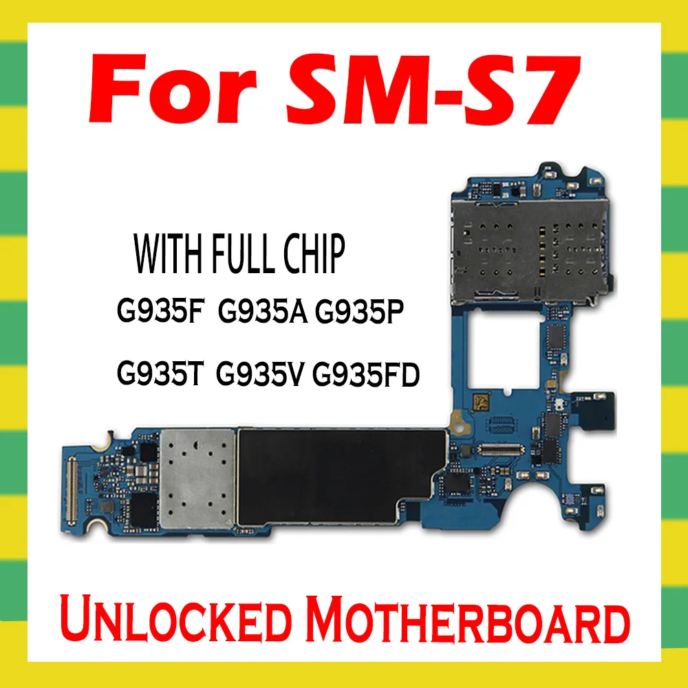 Оригинальная материнская плата разблокировки для Samsung Galaxy S7 edge G935F G935P G935T G935V G935A