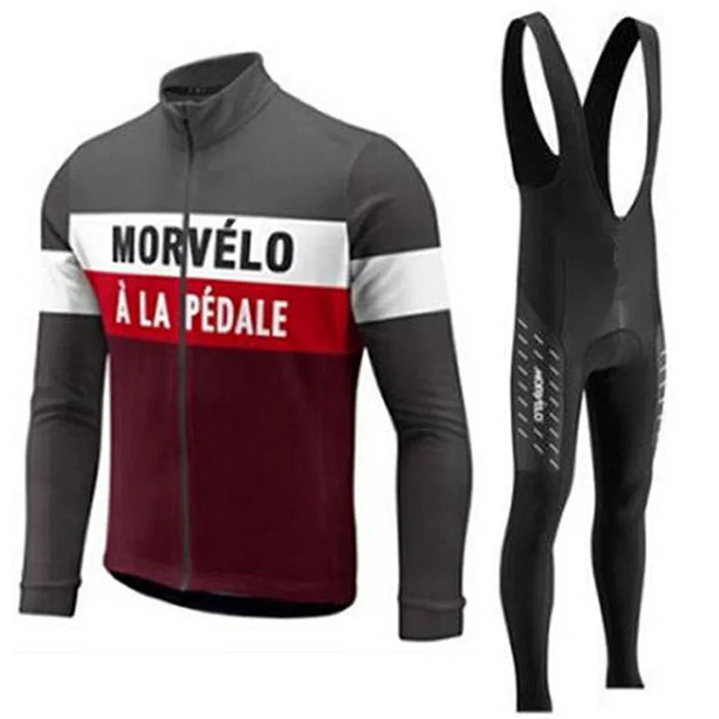Morvelo Pro team с длинным рукавом Велоспорт Джерси Набор Майо Ропа Ciclismo мужские весна осень MTB велосипед одежда для велоспорта униформа