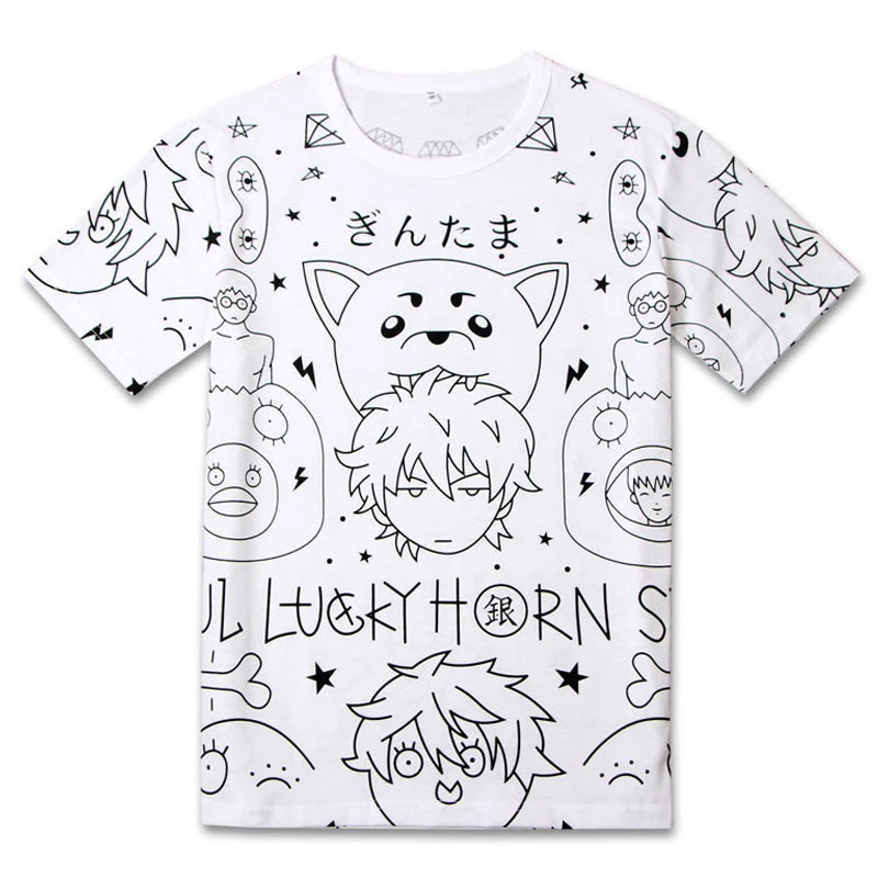 anime GINTAMA T Shirt Anime Sakata 