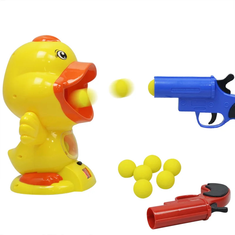 

Shooting Toy Duck Set Funny Interesting Plastic Aerodynamic Soft Bullet Gun Children Boy Parent-child Interactive Game Play Toy