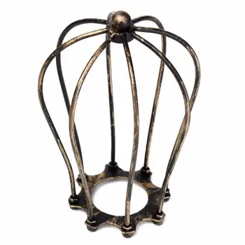 

Shade Bulb Iron Hanging Lamp Cage Light Decor Lamp Cage Holder Wire Home Vintage