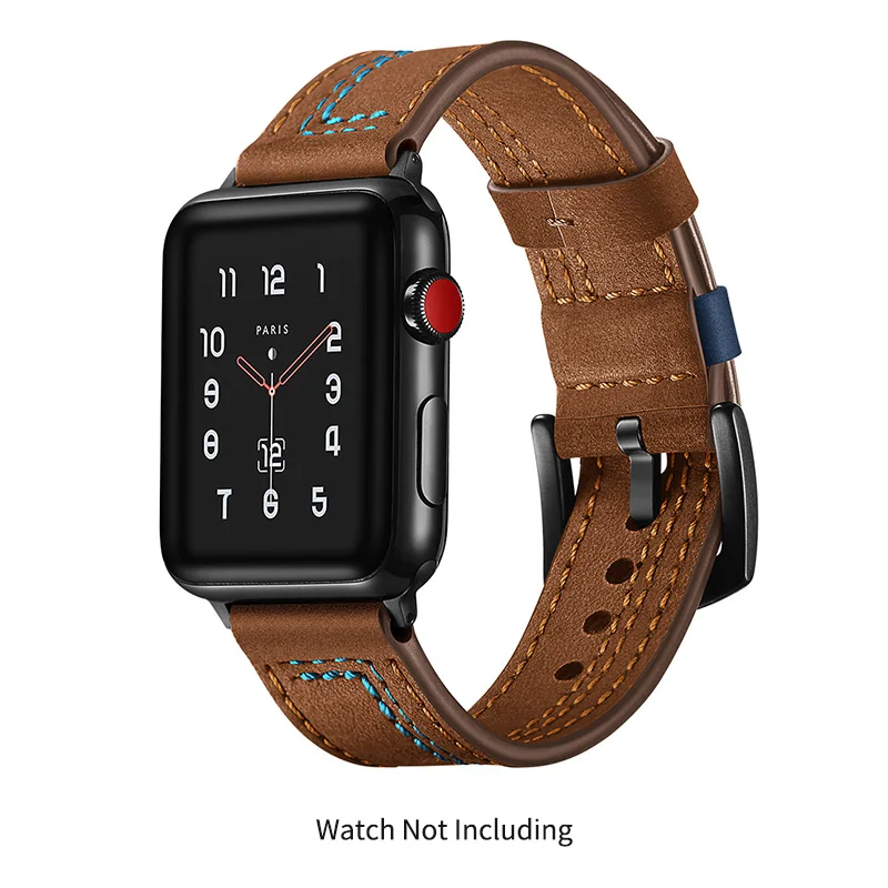 ALPQ ремешок для Apple Watch 42 мм 38 мм 44 мм 40 мм Натуральная кожа Ретро стиль сменный Браслет для iWatch серии 5 4 3 2 1