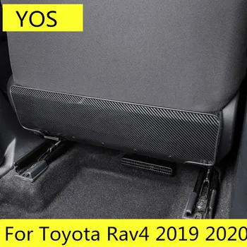 Dla Toyota Rav4 2019 2020 akcesoria na tylne siedzenie samochodu Anti-Kick ochrona pedał pokrywa ABS z włókna węglowego dekoracja wnętrz części tanie i dobre opinie NoEnName_Null CN (pochodzenie) Listwy do auta ABS Carbon Fiber 0 45kg 2019 2020 2021 Anti-kick pedals for car seat Interior Mouldings