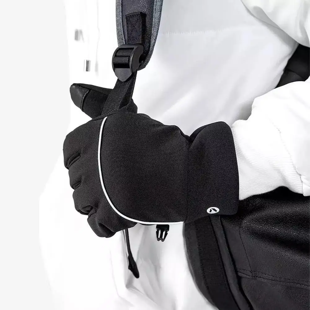 Xiaomi Mijia Qimian плюс бархатные теплые перчатки для сенсорного экрана для улицы водонепроницаемые ночные светоотражающие полосы зимние мужские женские перчатки H33