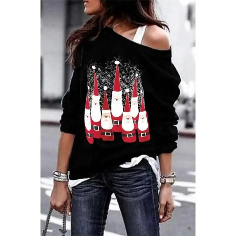cold shoulder xmas tops