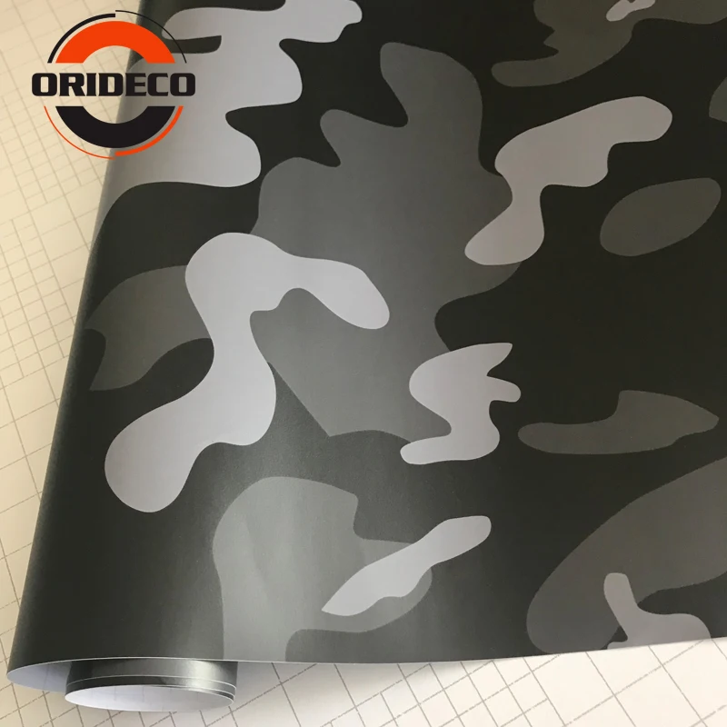 black gray snow camo vinyl car sticker 10