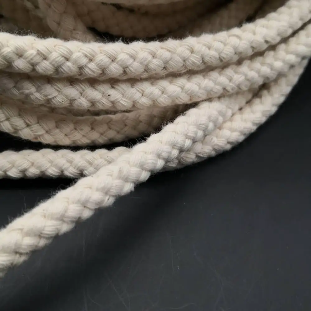 Natural color 8/10mm Braided Cotton Rope with Strong Core Handle Pulley  Bondage string Clothing line Free Shipping 20m - AliExpress