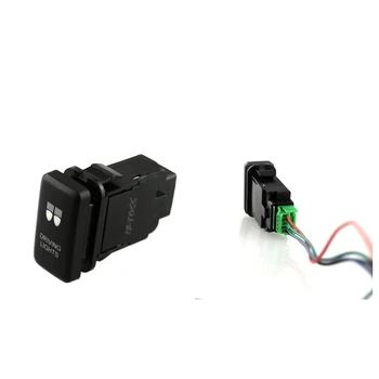 

2 Pcs Blue LED Vehicle Zombie Lights ON/OFF Light Symbol Push Button Switch 12V Car Accessories