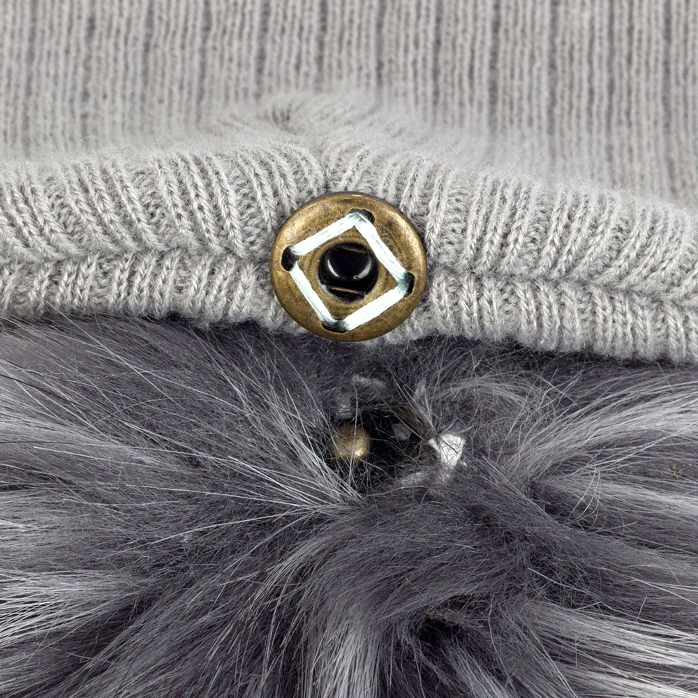 Autumn Winter Thick Warm Baby Hat Knit Ribbed Cotton Solid Baby Pompom Hats For Boys Girls Children's Hats Child Beanie