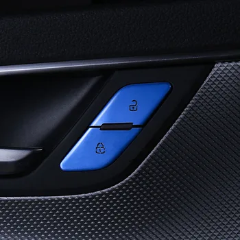 

Car Door Unlock Switch Buttons Decoration Sequins Cover Trim 8Pcs For Audi A6 C8 2019 Interior Aluminum Alloy Stickers