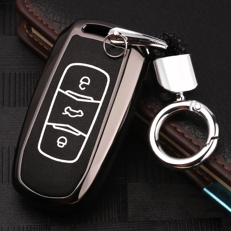 Цинковый сплав+ кожа автомобильный Стайлинг ключ чехол для Geely Atlas Emgrand EC7 EC718 EC715 Global Hawk GX7 GC7 SC6 авто аксессуары