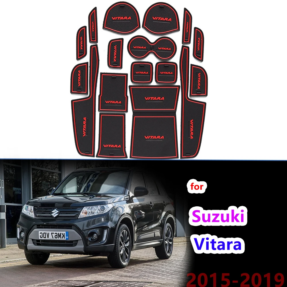 GAFAT Suzuki Vitara LY iV-4 Hybrid 2016-2023 (Manuale) Tappetini  Antiscivolo, Vitara 2023 Tappetino in Gomma per Console Centrale, Tappetini  per Cuciture Porte, Accessori Suzuki Vitara : : Auto e Moto