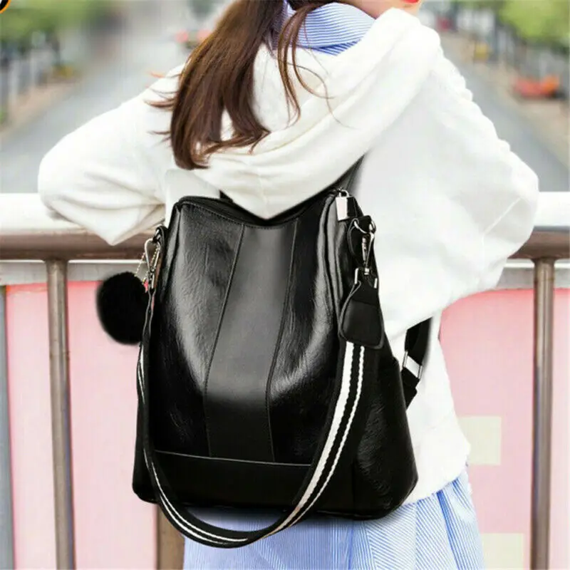 

Women Backpack Purse Waterproof Pu Leather Anti-Theft Rucksack Fashion School Shoulder Bag