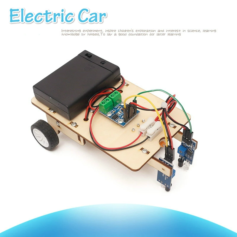 

DIY Electric Track Car Kids Model Science Project Toys For Children Technology Fun Physics Experiment Kits Educational Toys Gift